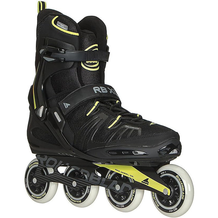 Чоловічі роликові ковзани Rollerblade RB XL для фітнесу для дорослих чорно-лаймові високоефективні роликові ковзани 0