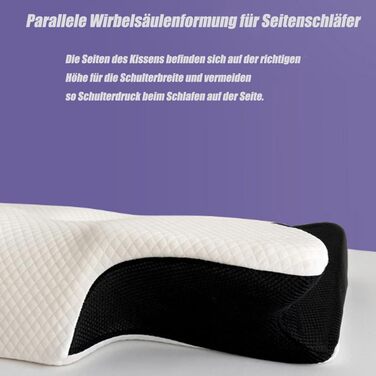 Подушка Dreamsleepz, ергономічна подушка для шиї Dreamsleepz, подушка з піни з ефектом пам&39яті для шийного відділу хребта, для сну на боці, спині та животі, подушка для підтримки шиї (сіра, велика) сіра велика