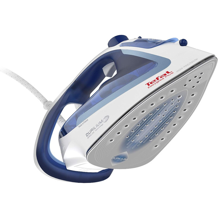 Парова праска Tefal FV5736 Easygliss (2500 Вт, додатковий паровий удар 220 г/хв, об'єм резервуара 270 мл) синя/біла 220 г/хв паров