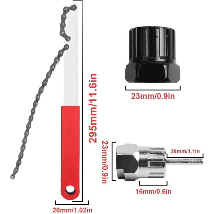 Хвост велосипедного ланцюга CELFER 3 шт., знімач зірочки, інструмент для фіксатора касети, знімач зірочки, комплект знімання вільного ходу, знімання касети, для 7, 8, 9, 10, 11, 12-швидкісних касет