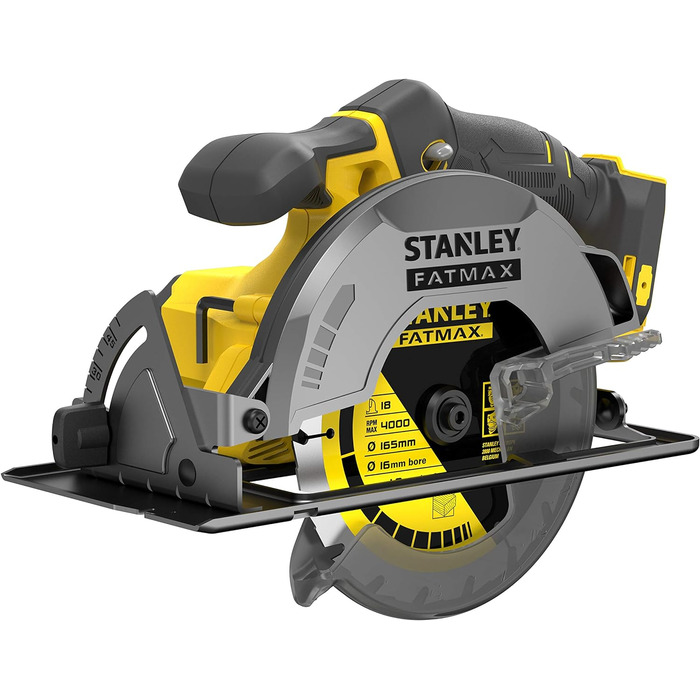 Акумуляторна ручна циркулярна пила Stanley FatMax 18В SFMCS500B (регулювання глибини та кута різання до 50 без інструменту, з можл