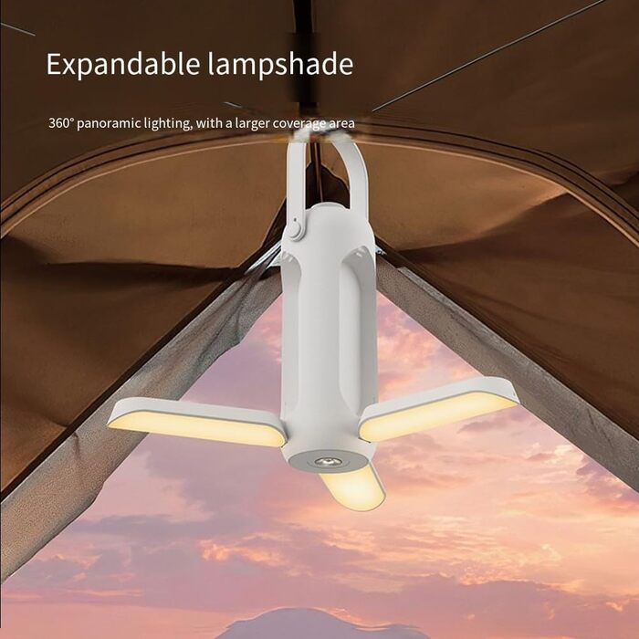 Розширювана світлодіодна дошка для кемпінгу з акумулятором 10000 мАг, регульованою яскравістю 30C 720 лм та зарядкою через USB, для вулиці, наметів, кемпінгу, зелена