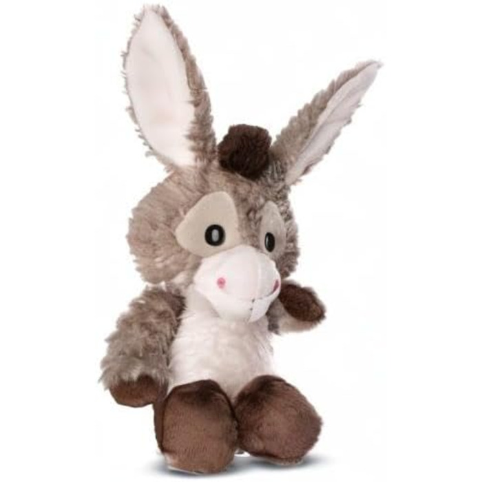 М'яка іграшка Ослик Donkeylee 22 см реалістична плюшева іграшка з ніжного плюшу для обіймів та ігор, милий плюшевий друг для дітей та дорослих, 49033, чудовий подарунок, сірий 22 см