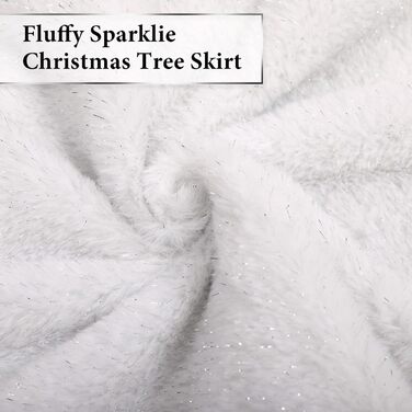 Біла плюшева спідниця-ялинка з блискітками 78 см KONVINIT