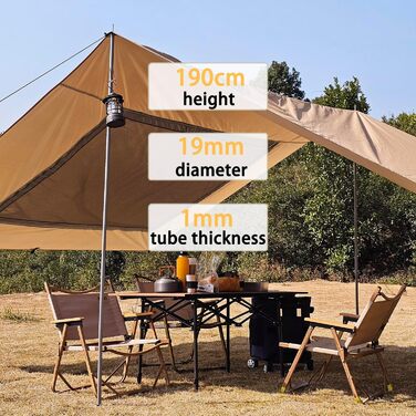 Тент для автомобіля 2,9x4,8 м з вікном-сіткою на задньому борту для кемперів, автофургонів, водонепроникний сонцезахисний козирок, кемпінговий, сонцезахисний вітрило, коричневий 2,9x4,8 м