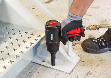 Пневматичний ударний гайковерт ViGOR V4800 - макс. момент відкручування 1200 Нм, квадрат 12,5 мм (1/2 дюйма) - низьковібраційний п