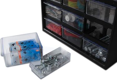 Ящик для зберігання Stanley (з 39 шухлядами, розміри 36,5 x 43,5 x 15,5 см, підходить для настінного кріплення) 1-93-981, різнокол