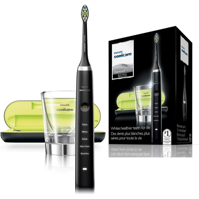 Електрична зубна щітка Philips Sonicare DiamondClean з технологією Sonic HX9352/04, чорна