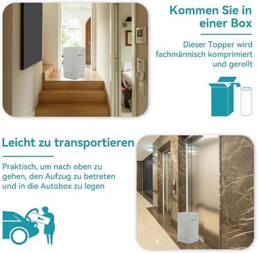 Наматрацник Storeo Basics Comfort з піни з ефектом пам&39яті, плюшевий, 180 x 200 см, висота 7 см, білий 180 x 200 x 7 см