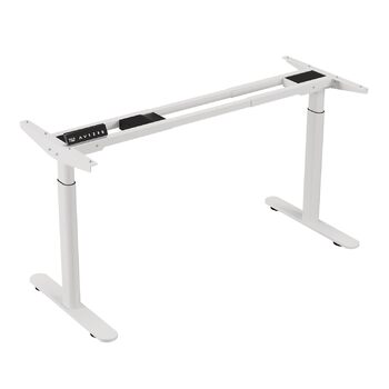 Каркас столу Radlove з подвійним двигуном та регулюванням висоти, регульовані ніжки підставки для столів розміром від 120 до 178 см з 4 функцією пам&39яті (білий циліндричні ніжки)