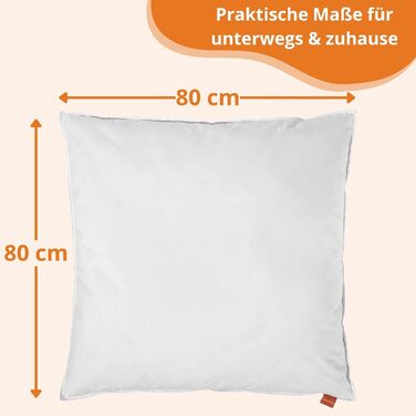 Подушка для коляски Sleepling 80x80 см, пухова ковдра для немовлят, подушка для коляски виготовлена зі 100 бавовни, 400 г пір&39я та пуху, Downpass, ковдра для коляски 80 x 80 см, можна прати, зроблено в ЄС