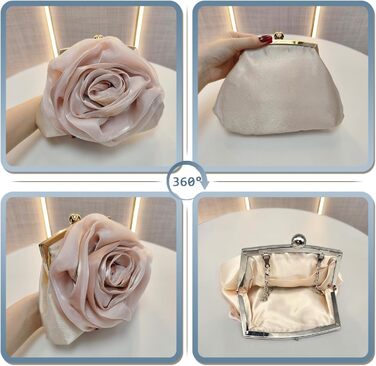 Вечірня сумка-клатч Pahajim для жінок, атласна весільна сумка з квітковим принтом, елегантна сумка через плече, маленька сумочка для весілля, вечірки, побачення, шампанського
