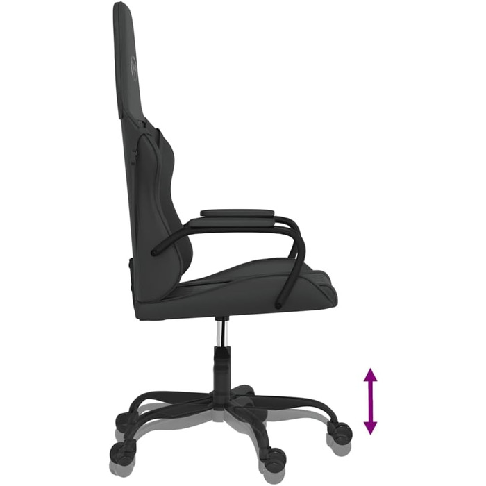 Ігрове крісло, крісло для геймерів, офісне крісло, масажне крісло, чорний, штучна шкіра