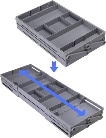 Органайзер для косметики, складаний контейнер різних розмірів, розширюваний настільний лоток для ювелірних виробів, канцелярського приладдя, аксесуарів для волосся, пластиковий (2 яруси) для повсякденного використання