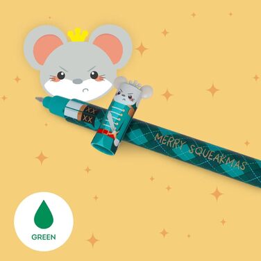 Різдвяний набір стираних гелевих ручок LEGAMI, зимове видання набір Лускунчик із 3 стираними гелевими ручками Лускунчик, Балерина та Мишачий король