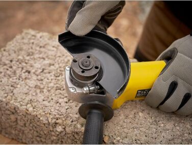 Кутова шліфувальна машина Stanley FatMax FMEG225VS (1100 Вт, діаметр диска 125 мм, з додатковою ручкою, плавний пуск, для всіх ста