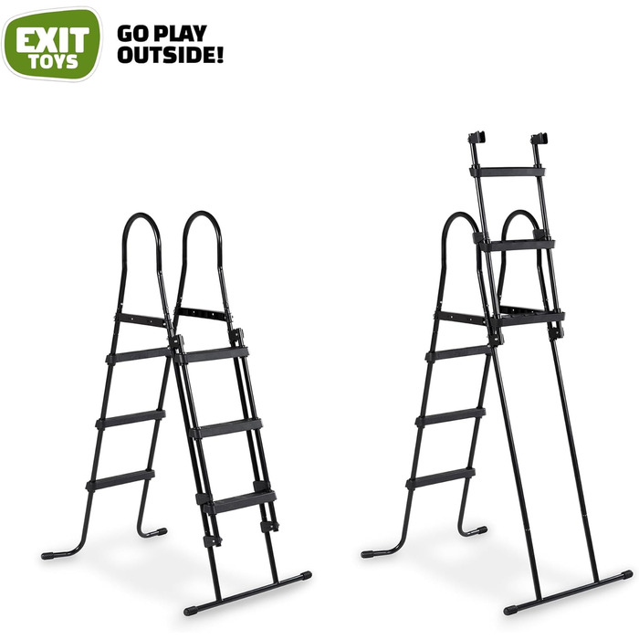 Кам&39яний басейн EXIT Toys - 540x250x100 см - Великий прямокутний каркасний басейн з картриджним фільтром та насосом - Надзвичайно глибокий басейн - Міцна рама - У комплекті драбина для басейну - Унікальний дизайн - Сірий