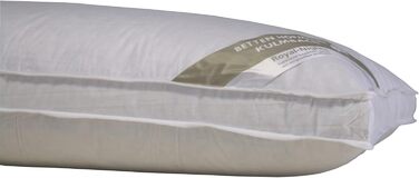 Подушка Betten Hofmann 40x80 см, наповнювач 600 г, пухова подушка з перегородкою, щільний наповнювач, 100 новий пух, комфортна подушка, можна прати, натуральний продукт