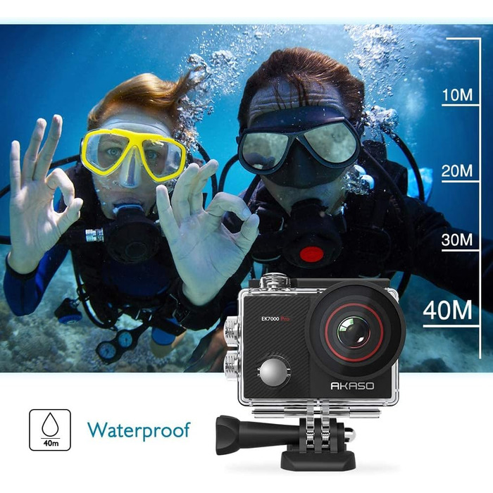 З картою памяті microSDXC на 64 ГБ, 7000 Pro Action Cam 4K30FPS 20MP