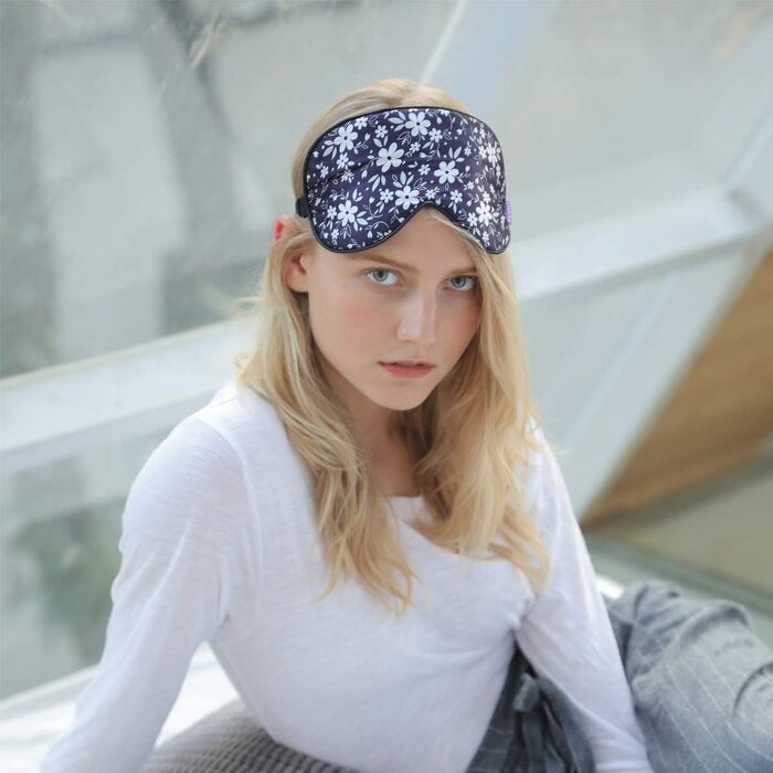Маска для сну O'Bester, натуральний шовк, зручна і надзвичайно м'яка маска для очей з регульованим ремінцем, найкращий засіб для с