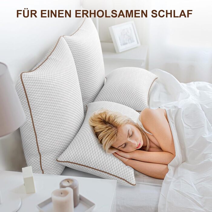 Подушка 80x80 см, комплект із 2 подушок зі знімним бамбуковим чохлом, м&39який наповнювач з мікрофібри, який можна прати, подушка для ліжка та декоративна подушка для дивана або ліжка