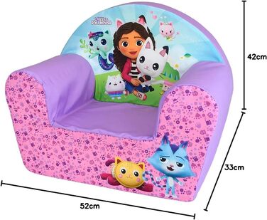 Дитяче клубне крісло Fun House Gabby ET LA Maison Magique, походження Франція, 52 x 33 x 42 см