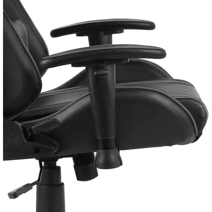 Ігрове крісло поворотне сірого кольору з ПВХ