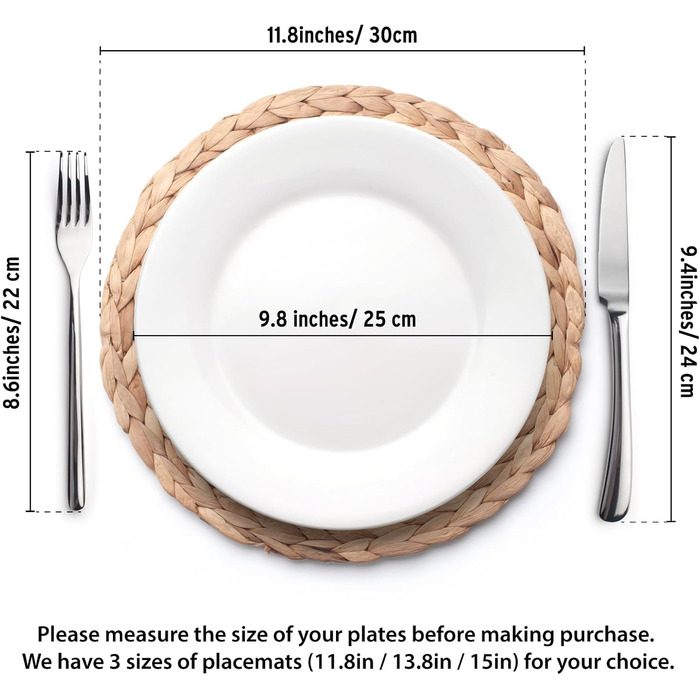Скатертина з водяного гіацинта, кругла скатертина, кругла скатертина ручної роботи, килимок для тарілок на обідній стіл і прикраса
