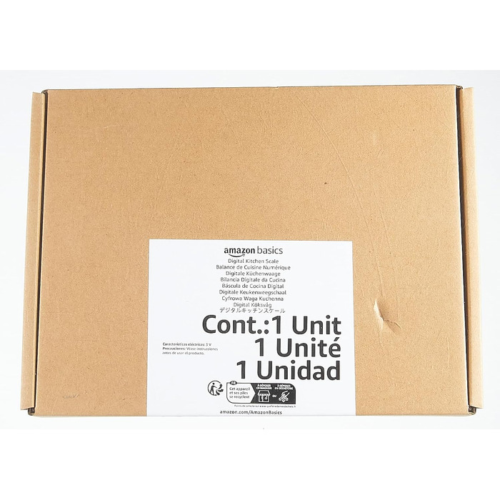 Цифрові кухонні ваги Kitchen-Profi Basics з РК-дисплеєм (з батарейками), з нержавіючої сталі, без вмісту бісфенолу, важать до 11 ф