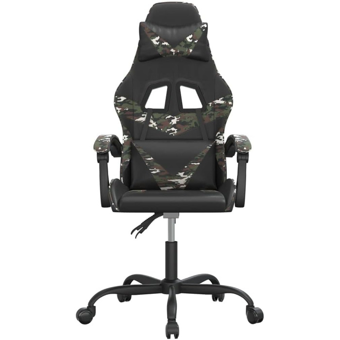 Геймерське крісло, офісне крісло, чорний та камуфляжний, штучна шкіра