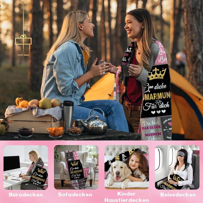 Подарунки для найкращих друзів, подарунки на ковдру-обійми для дівчини, подарунок на день народження найкращій подругі, подарунки для жінок, сестри, колеги, дружини та матері на день народження, Різдво, 150x200 см