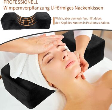 Подібна подушка для вій, косметична подушка, ергономічна подушка з піною з ефектом пам&39яті, чудова підтримка для косметичних процедурних ліжок, подушка для вій, оптимальний комфорт для процедурних ліжок для вій та косметичних застосувань