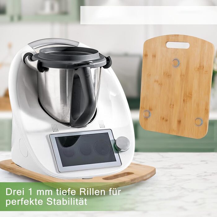 Розсувна дошка для Thermomix TM6 TM5, бамбукова ковзна дошка Дерев'яна швидкорухома дошка Slider Pad для кухонного комбайна Thermomix Vorwerk TM5 TM6 Аксесуари