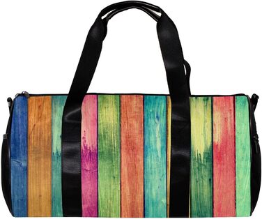 Спортивна сумка, маленька дорожня сумка, сумка для йоги, вінтажний дерев'яний колір у смужку, сумка для фітнесу на відкритому повітрі, ручна поклажа