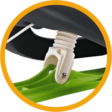 Санки BIG Bobby Sledge Wild Spider, кермові, з металевими полозами, чорні