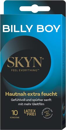 Презервативи Billy Boy SKYN Skin-to-Skin Extra Moist, без латексу, 10 шт