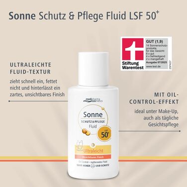 Сонцезахисний флюїд з SPF 50 від medipharma cosmetics, матуючий з ефектом контролю жирності