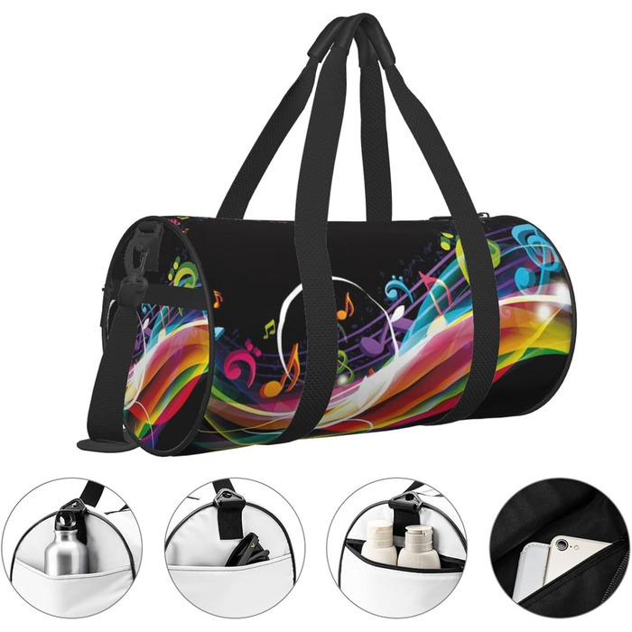 Спортивна дорожня сумка Метелик для дівчаток містка, легка та довговічна. Ідеальний подарунок для подорожей, походів, відпустки та ділових поїздок. Яскравий музичний дизайн, універсальний розмір.