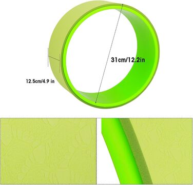 Грінсен Йога Розтяжка Згинання Баланс Колесо Коло для Здоров&39я Фітнес Вправа на Схуднення Зелений
