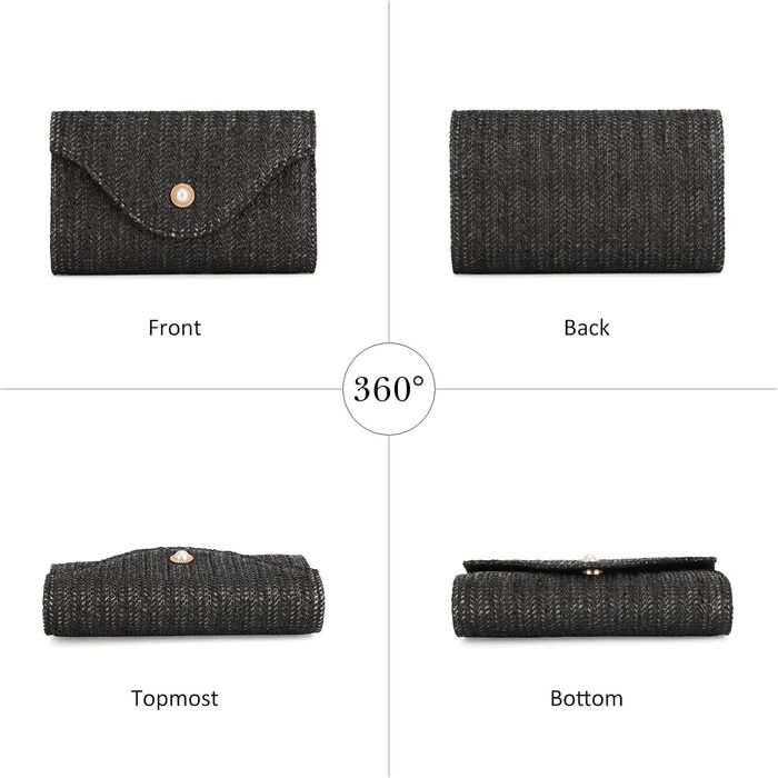 Сумки жіночі для відпочинку клатчі, гаманці, пляжні сумки, вечірні клатчі, сумки на плече, весільні клатчі, клатчі для випускного та коктейльних вечірок, чорні клатчі