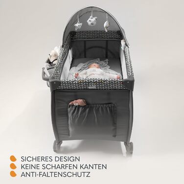 Дитяче ліжечко Lionelo Sven Plus 4-в-1 від народження до 15 кг, пеленальний килимок, москітна сітка, повітропроникні бічні стінки з боковим входом, сумка для перенесення, складне, бежевий латте, (1 упаковка)