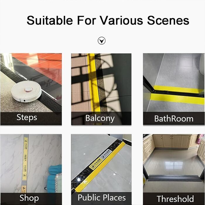 Портативний бордюрний пандус заввишки 1-5,5 см, нековзний пороговий пандус для дверей, ванних кімнат, супермаркетів, в'їздів у гаражі, ріжеться (колір: , розмір: 100x8x2,5 см)