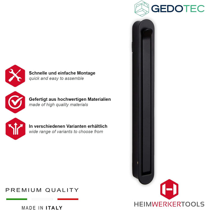 Складний гачок Gedotec металевий чорний матовий MITAL вбудований гачок складний Розміри 140 x 16 мм Вантажопідйомність кг Вентиляц