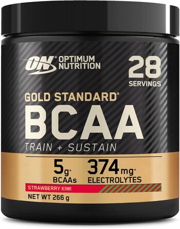 Порошок BCAA Optimum Nutrition Gold Standard, зі смаком полуниці та ківі, 266 г, 28 порцій