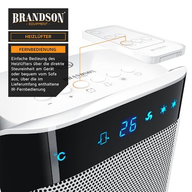 Тепловентилятор з пультом дистанційного керування - Керамічний тепловентилятор для ванної кімнати енергозберігаючий, тихий - Швидк