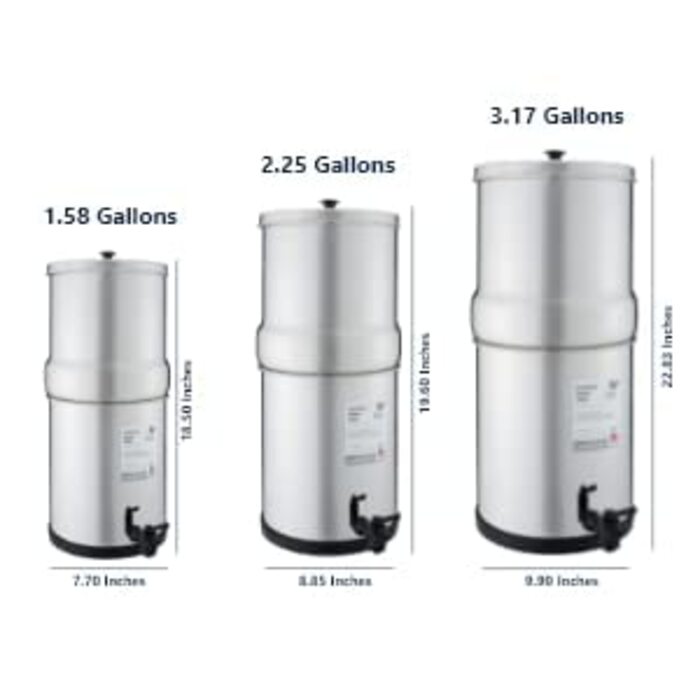 Система фільтрації з нержавіючої сталі British Berkefeld 8,5 л. Фільтр для води з 2 ультрафторованими керамічними картриджами. Сертифікована Doulton NSF, система питної води для подорожей для типових забруднень