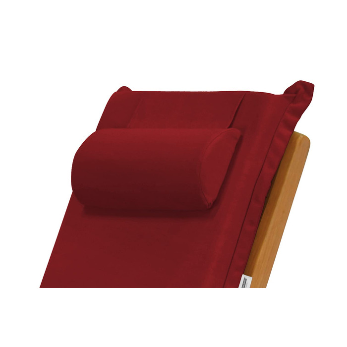 Червона подушка для шиї Kai Wiechmann для шезлонга, яку можна прати, зроблено в Німеччині, Бордо