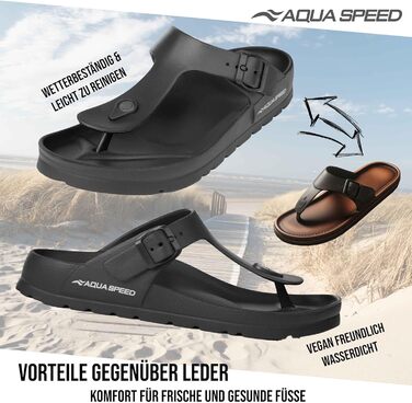 Шльопанці Aqua Speed Monaco Сандалі для купання з EVA для жінок та чоловіків Двостороння щільність, комфорт та стиль, 36 EU, чорний