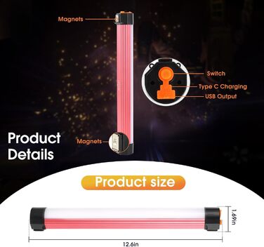 Ліхтар для кемпінгу LETOUR, акумуляторний кемпінговий ліхтар з 4 режимами, світлодіодний кемпінговий ліхтар, кемпінговий ліхтар з 3 рівнями яскравості, зовнішні кемпінгові ліхтарі, ліхтарі для кемперів, надзвичайно великий