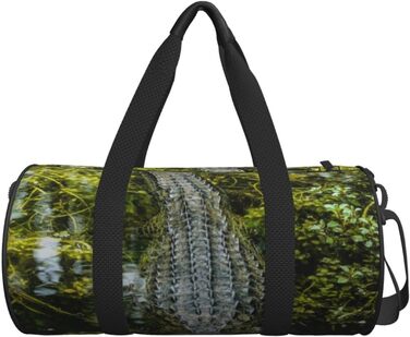 Дорожня сумка-циліндр з крокодилячим принтом, спортивна сумка для чоловіків та жінок, сумка-мішок, спортивна дорожня сумка